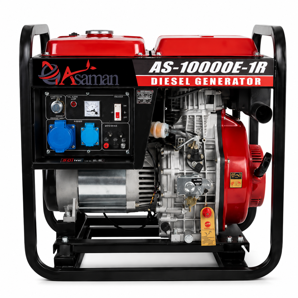 --2موتور برق گازوییلی -1r10000 موتور برق دیزلی ASAMAN مدل AS 10000 1R 10 کیلو وات ریموت دار - Image 1